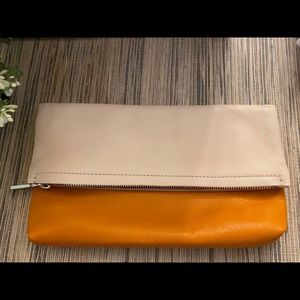 SHINOLA LEATHER FOLD OVER CLUTCH